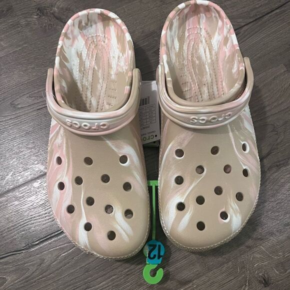 Crocs Classic Marbled Clog - Chai / Pink Rose Sz 12 Men